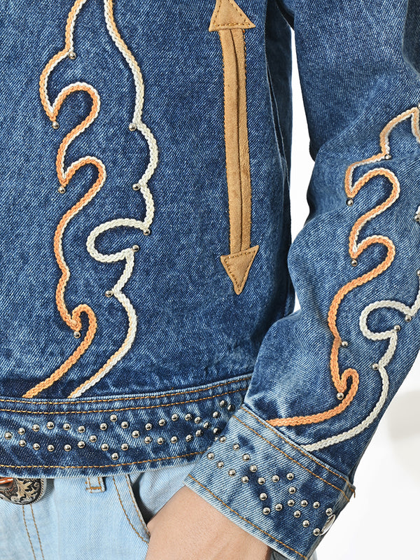 ADJKT087 American Darling Western Embroidered Apparel - Artisan Handcrafted Denim Jacket