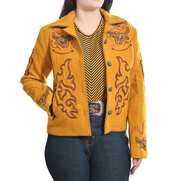 ADJKT092 American Darling Western Embroidered Apparel - Artisan Handcrafted Woolen Jacket