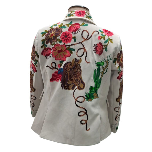 ADBZ073 American Darling Embroidered Horse Fabric Blazer Western Jacket