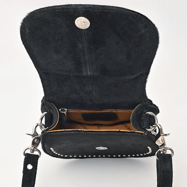 ADBGM851 American Darling Western Leather Cross body Bag with Hair-On Cowhide and Rivets
