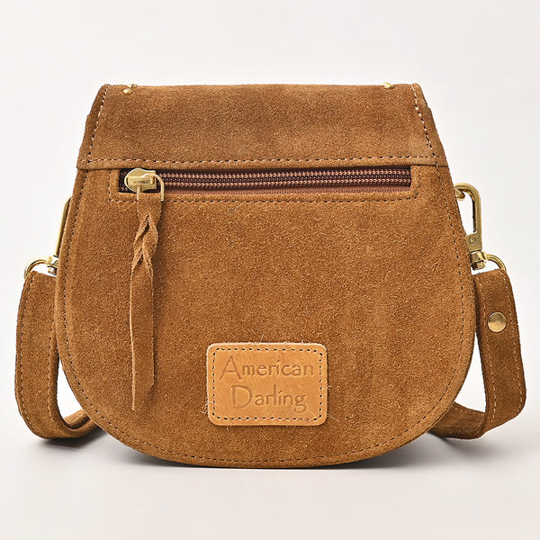 ADBGM852 American Darling Western Suede Leather Cross body Bag with Rivetted Trim