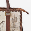 ADBGM854 American Darling Western Leather Tote Bag with Hair-On Cowhide and Braided Accents