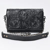 ADBG1895 American Darling Western Crossbody Bag - Hand-Tooled Floral Carved Genuine Leather Wallet