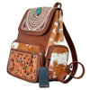 ADBGA989 Backpack Hand-tooled Genuine Leather women bag western Bag
