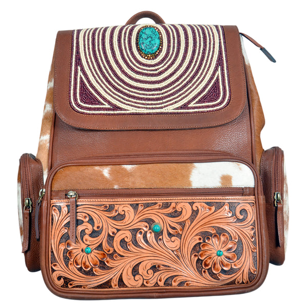 ADBGA989 Backpack Hand-tooled Genuine Leather women bag western Bag