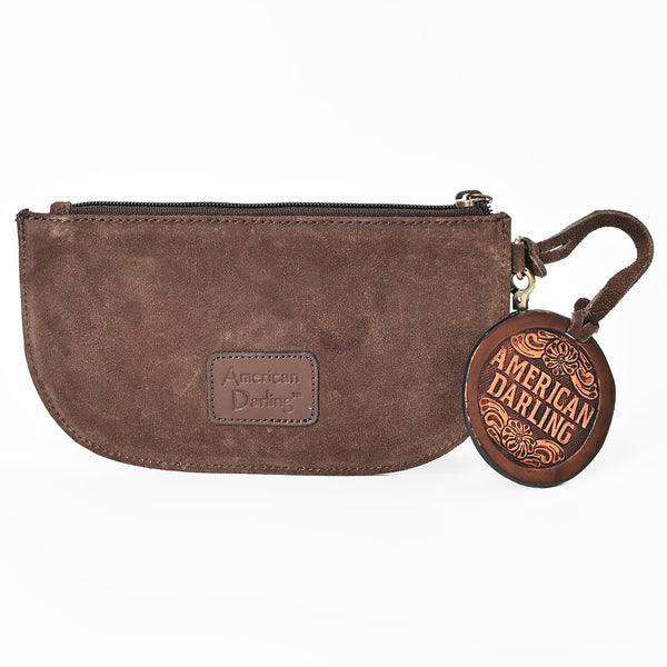ADBGA1011 American Darling Suede Leather Wristlet Bag Genuine Leather Western Purse
