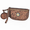ADBGA1011 American Darling Suede Leather Wristlet Bag Genuine Leather Western Purse