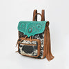 ADBGZ939 Backpack Hand Tooled Hair on Genuine Leather Women Bag