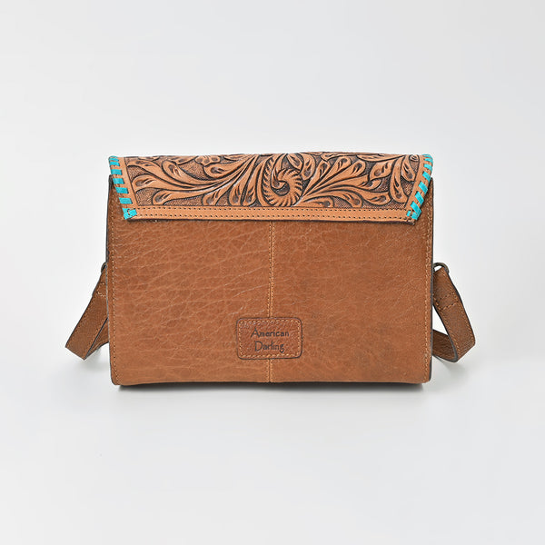 ADBGZ941 Clutch Hand Tooled Hair on Genuine Leather Women Bag