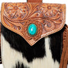 ADBGZ944 Crossbody Hand Tooled Hair on Genuine Leather Women Bag