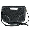 ADBGA1030 American Darling Black Hand-Tooled Basket Weave Leather Crossbody Bag