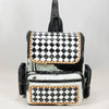 OHG205 Backpack Hand Tooled Hair on Genuine Western Leather Women Bag