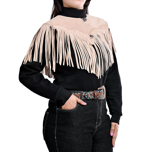 ADDR026 American Darling Western Suede Fringe Shoulder Wrap Capelet