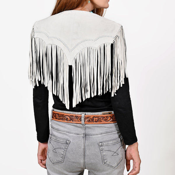 ADDR027 American Darling Suede Leather Western Fringe Apparel Cape