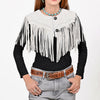 ADDR027 American Darling Suede Leather Western Fringe Apparel Cape