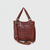 SWC476 Montina - Leather Grid-Stitched Tote