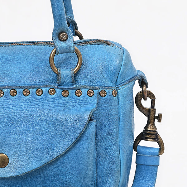 SWC483 Caventina - Leather Riveted Tote Bag