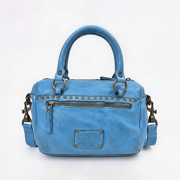 SWC483 Caventina - Leather Riveted Tote Bag