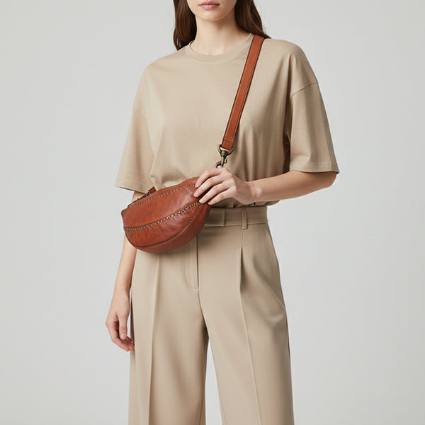 SWC484 Bronzaro - Leather Essential Sling Bag