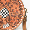 OHA161 Canteen Hair on Genuine Western Leather Women Bag