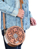OHA161 Canteen Hair on Genuine Western Leather Women Bag