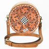 OHA161 Canteen Hair on Genuine Western Leather Women Bag