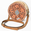 OHA161 Canteen Hair on Genuine Western Leather Women Bag