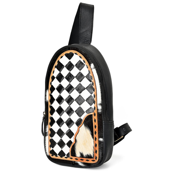 OHA164 Sling Hair On Genuine Western Leather Women Bag
