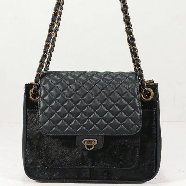 ADBG1867 Crossbody Hair on Genuine Leather Women Bag