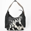 ADBGA1076 American Darling Handcrafted Hair-On Cowhide Western Leather Hobo Bag with Fringes