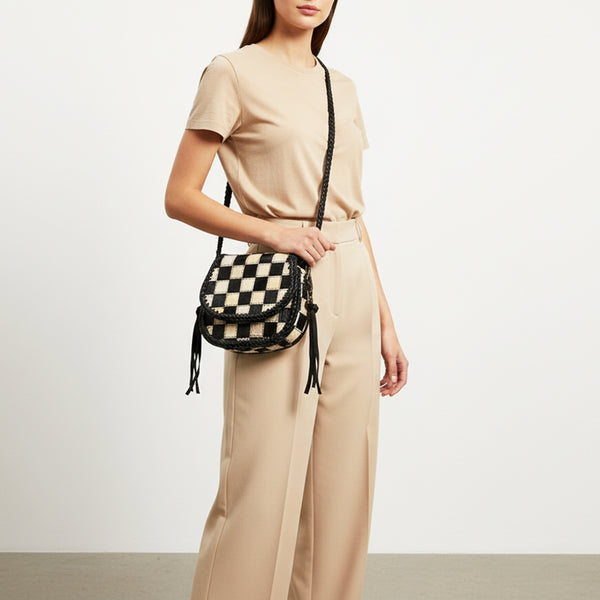 ADBGM859 Crossbody Hair on Genuine Leather Women Bag