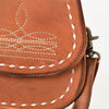 ADBGM592 Western Stitch Leather Crossbody - Cowgirl Saddle Purse