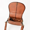ADBGM592 Western Stitch Leather Crossbody - Cowgirl Saddle Purse