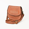 ADBGM592 Western Stitch Leather Crossbody - Cowgirl Saddle Purse