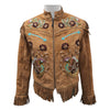 ADJKT112 American Darling Women Leather Boho Western Fringe Jacket