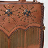 ADBGM886 American Darling Genuine Leather Studded Fringe Tote Bag