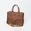 ADBGM886 American Darling Genuine Leather Studded Fringe Tote Bag
