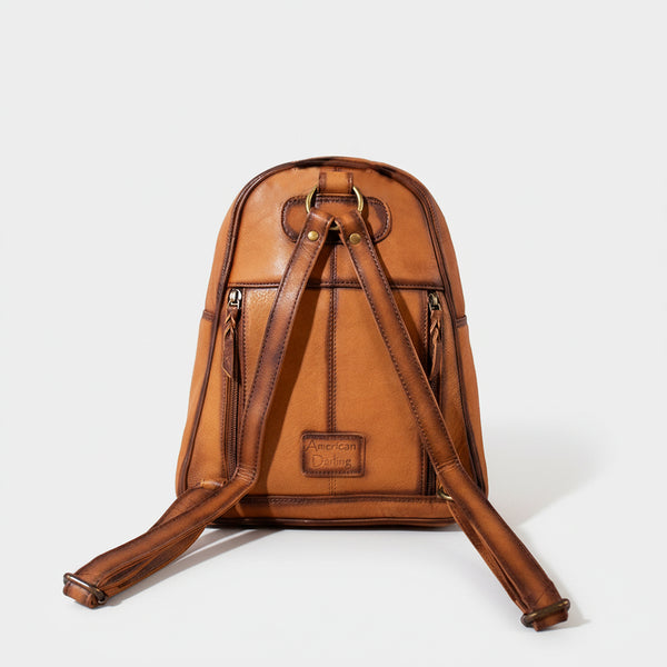 Pecan Rodeo Genuine Hair on Leather Backpack