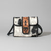 Laurel Rodeo Genuine Handtooled and Hair on Leather Crossbody Bag