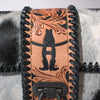 Laurel Rodeo Genuine Handtooled and Hair on Leather Crossbody Bag
