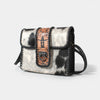 Laurel Rodeo Genuine Handtooled and Hair on Leather Crossbody Bag