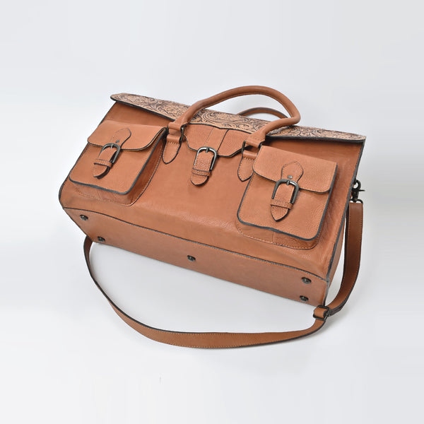 ADBGZ986 American Darling Hand Tooled and Genuine Leather Briefcase Travel Bag