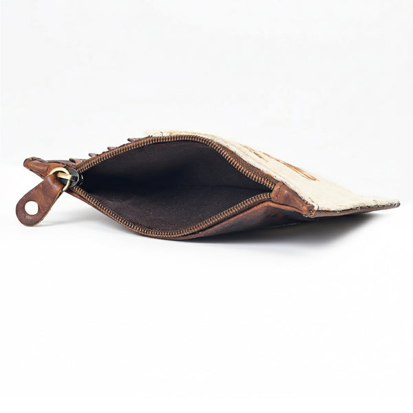 Sandy Rodeo Genuine Hair On Leather Card Holder