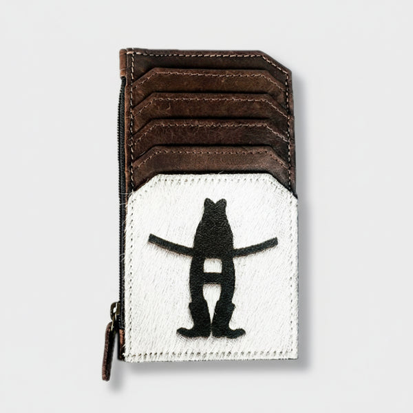 Sandy Rodeo Genuine Hair On Leather Card Holder