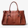 Magnolia Rodeo Genuine Leather Black Embroidered Tote Bag