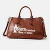 Magnolia Rodeo Genuine Leather White Embroidered Tote Bag