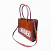 Heritage Rodeo Genuine Leather White Embroidered Tote Bag
