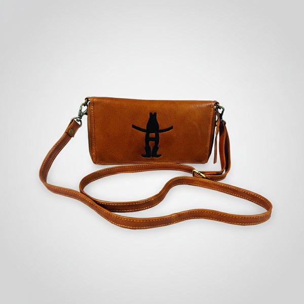 Frontier Rodeo Genuine LeatherBlack Embroidered organizerBag