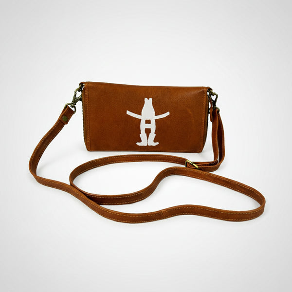 Frontier Rodeo Genuine Leather White Embroidered organizer Bag