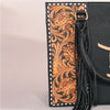 Sunset Rodeo Handtooled and Grain Leather Tote Bag